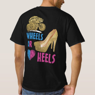 お母さんに愛されてる車輪かかとで性別が分かる Tシャツ