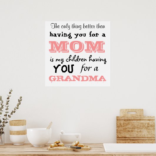 お母さんに渡すより良い事は一つ ポスター (キッチン)