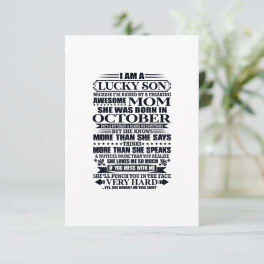 お母さんに育てられた幸運素晴らしな息子 出欠カード (スタンド正面)