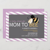 お母さんに蜂のベビーシャワーの招待状-ぼろぼろの蘭 招待状 (正面/裏面)