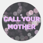 お母さんに電話して オーダーメイド丸型ステッカー ラウンドシール (正面)