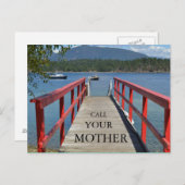 「お母さんに電話する」はがき ポストカード (正面/裏面)