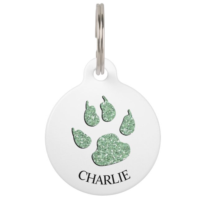 お母さんに電話する – Green Alert Dogラベルメッセージ ペット　ネームタグ (正面)