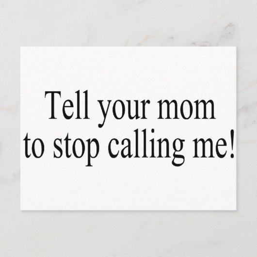 お母さんに電話ストップして ポストカード (正面)