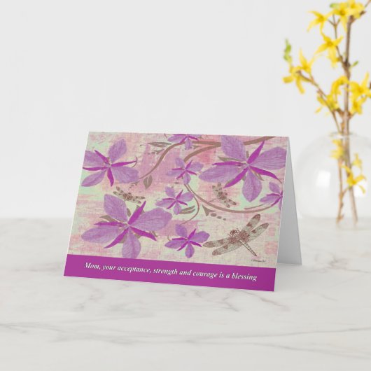 お母さんに(さようなら末期症状の大人の子供から) カード (黄色い花)