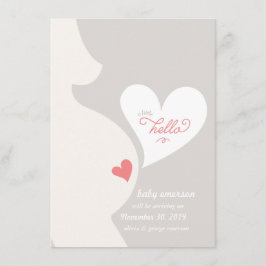 お母さんのおなかの妊娠の発表からの愛 案内状