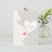 お母さんのおなかの妊娠の発表からの愛 案内状 (スタンド正面)