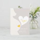 お母さんのおなかの妊娠の発表からの愛 案内状 (スタンド正面)