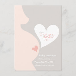 お母さんのおなかの妊娠の発表からの愛 案内状