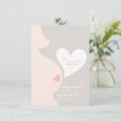 お母さんのおなかの妊娠の発表からの愛 案内状 (スタンド正面)