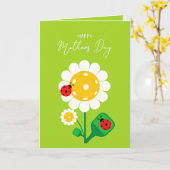 お母さんのおめでとう、かわいい カード (黄色い花)