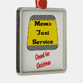 お母さんのお母さんのタクシーのためのオーナメント: クリスマスのために閉められている メタルオーナメント (右)