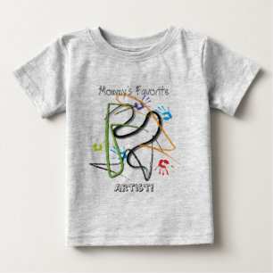 お母さんのお気に入りのな芸術家のティー ベビーTシャツ