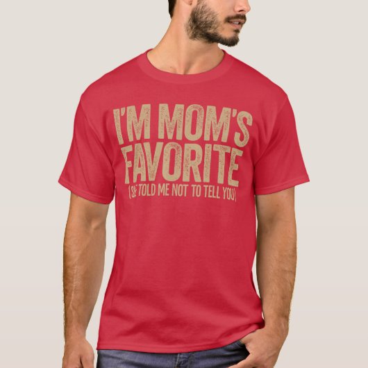 お母さんのお気に入り おもしろい兄弟姉妹のライバル意識 ファミリーハumor tシャツ (正面)