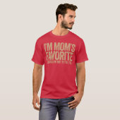 お母さんのお気に入り おもしろい兄弟姉妹のライバル意識 ファミリーハumor tシャツ (正面フル)