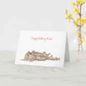 お母さんのかわいいメルカツ誕生日カード カード (黄色い花)