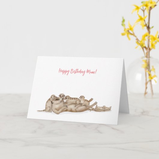 お母さんのかわいいメルカツ誕生日カード カード (黄色い花)