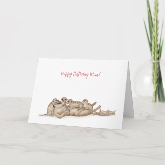 お母さんのかわいいメルカツ誕生日カード カード (正面)
