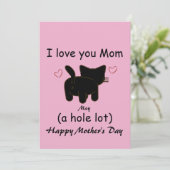 お母さんのこと大好きなブラックネコ  招待状 (スタンド正面)