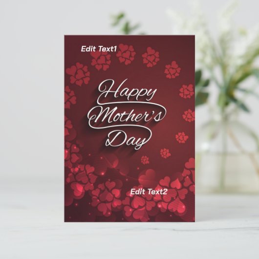 お母さんのために特別：愛に満ちたアートコレクション サンキューカード (スタンド正面)