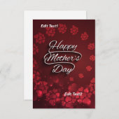 お母さんのために特別:愛に満ちたアートコレクション サンキューカード (正面/裏面)