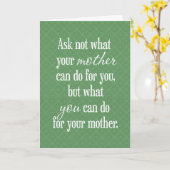 お母さんのために – 緑 カード (黄色い花)