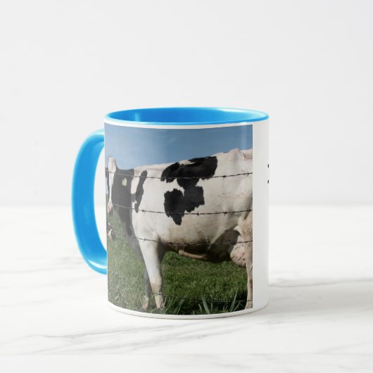 お母さんのためのおもしろいな牛コーヒー・マグ マグカップ (正面左)