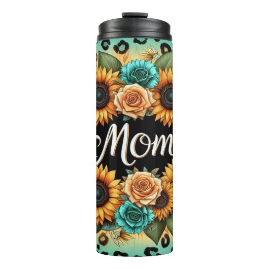 お母さんのためのひまわりバラ付きフローラ タンブラー (正面)