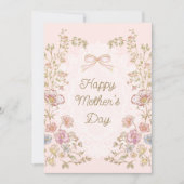 お母さんのためのエレガントな花の母の日カード カード (正面)