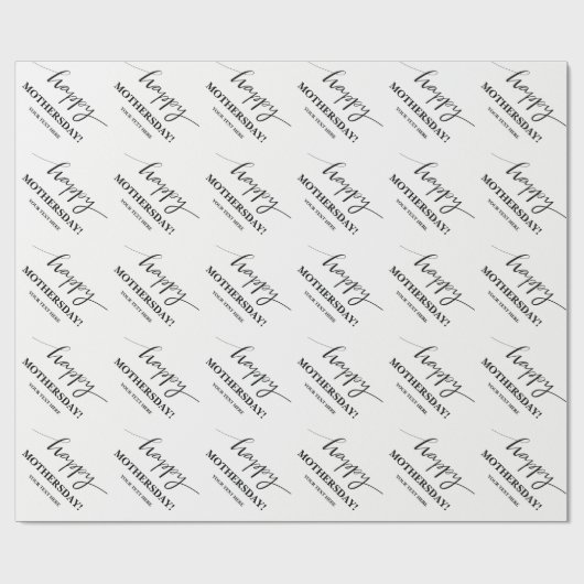 お母さんのためのカスタムで幸せな母の日の包装紙 ラッピングペーパー (フラット)