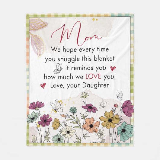 お母さんのためのクリスマスプレゼント，誕生日のための全シーズン フリースブランケット (正面)