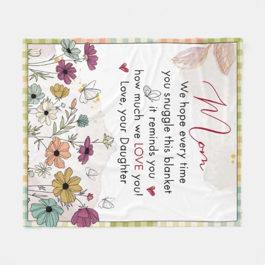 お母さんのためのクリスマスプレゼント，誕生日のための全シーズン フリースブランケット (正面(横))