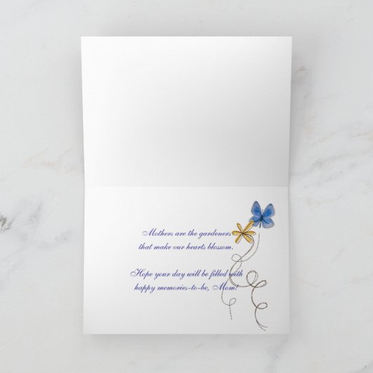 お母さんのためのデイジー カード (内部)