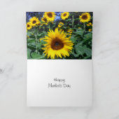 お母さんのためのヒマワリ カード (内部)