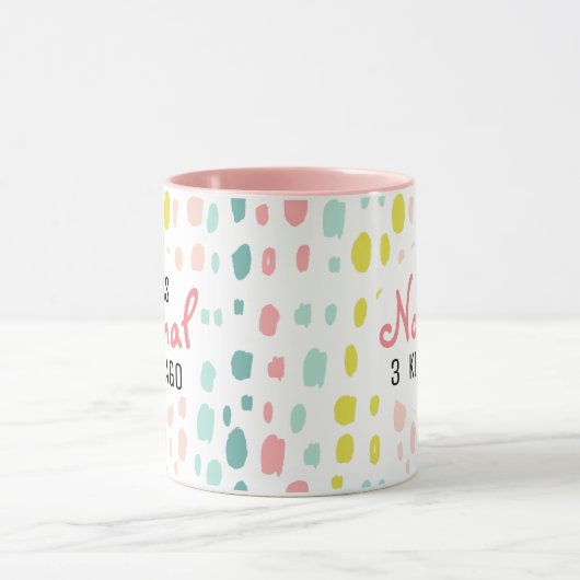 お母さんのためのピンクのおもしろマグカップ マグカップ (中央)