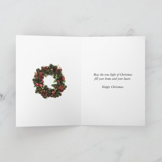 お母さんのためのフェスティバルクリスマスリース シーズンカード (内部)