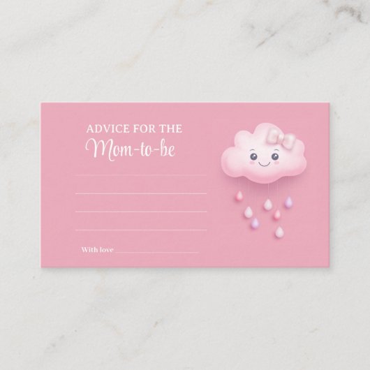 お母さんのためのフワフワ白い雲のアドバイス エンクロージャーカード (正面)