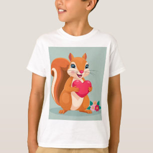 お母さんのためのリスの愛のナッツ Tシャツ