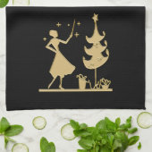 お母さんのための休日用の布 キッチンタオル (折り畳み)