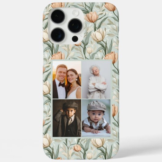 お母さんのための可愛いチューリップのカスタムフォトiPhoneケース Case-Mate iPhoneケース (裏面)