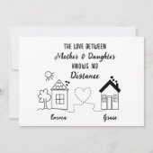 お母さんのための娘の長距離ラブカード 招待状 (正面)