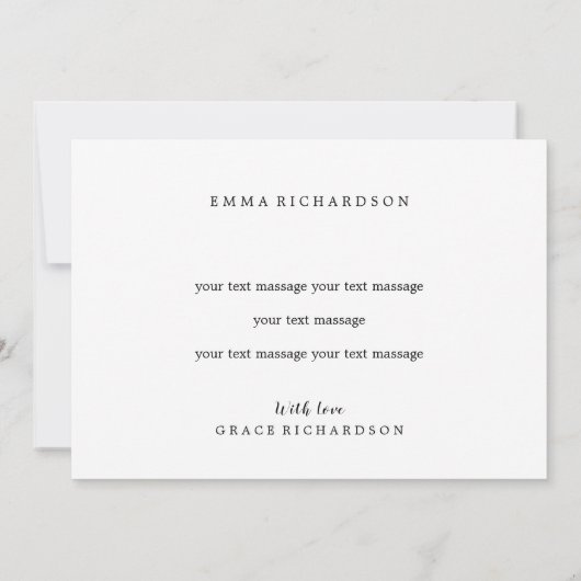 お母さんのための娘の長距離ラブカード 招待状 (裏面)