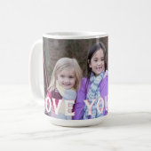 お母さんのための子供の写真ギフトマグ | 母の日 コーヒーマグカップ (正面左)