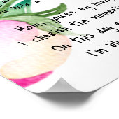 お母さんのための心のこもった詩と水の色の花 ポスター (角)