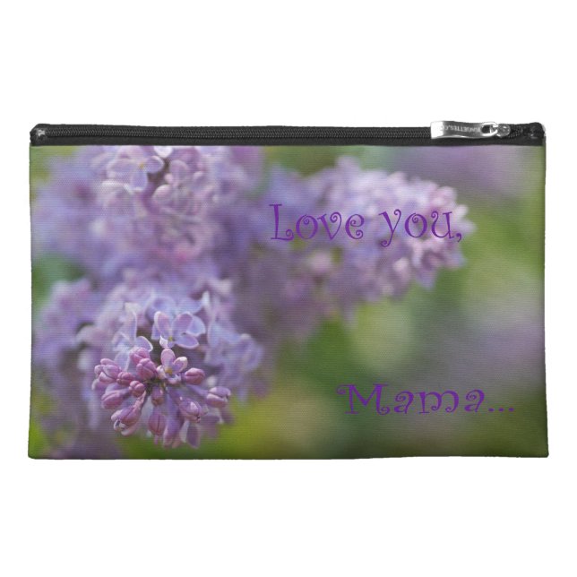 お母さんのための明るい薄紫のバッグ トラベルアクセサリーバッグ (正面)