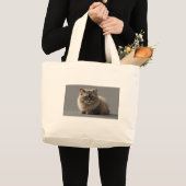 お母さんのための猫のトートバッグ ラージトートバッグ (正面(商品))