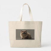 お母さんのための猫のトートバッグ ラージトートバッグ (裏面)