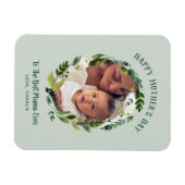 お母さんのための甘い緑の母の日の写真ギフト マグネット (横)