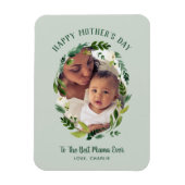 お母さんのための甘い緑の母の日の写真ギフト マグネット (縦)