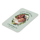 お母さんのための甘い緑の母の日の写真ギフト マグネット (左側)